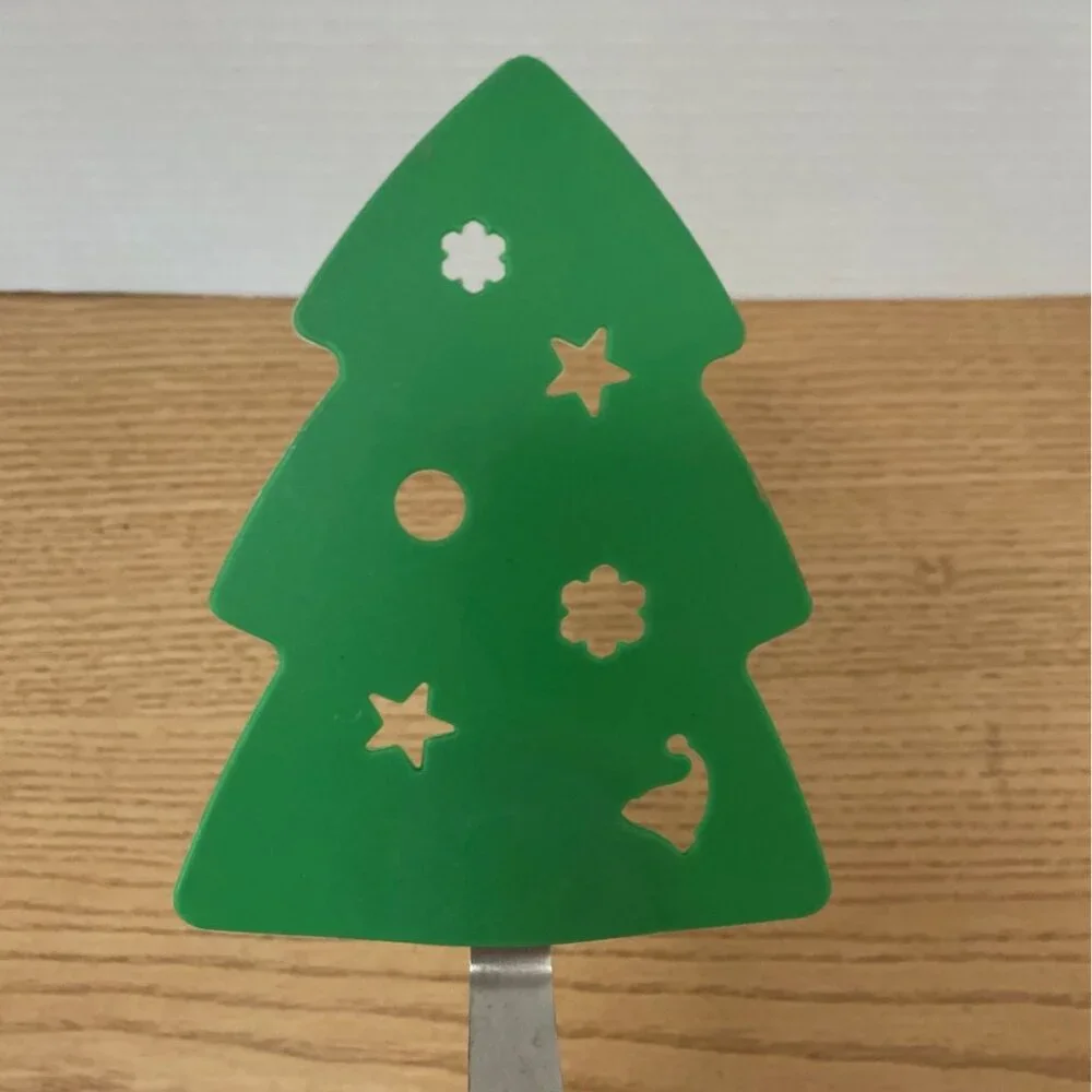 Snowman and Christmas Tree Spatula Turner Flipper Set By Krumbs Kitchen Holiday